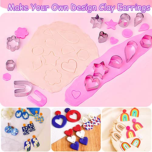 Aksucer 302Pcs Polymer Clay Earring Making Kit Include 30Pcs