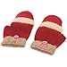 Flammi Kids Knitted Convertible Mittens Half Fingerless Gloves with Mitten Flap
