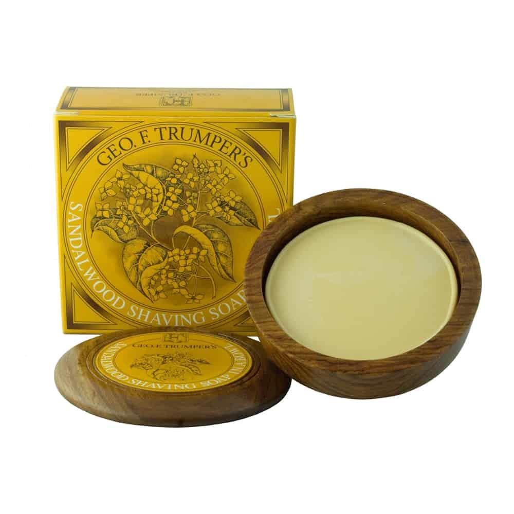 Geo F Trumper Wooden Shave Bowl - Sandalwood (Normal Skin)