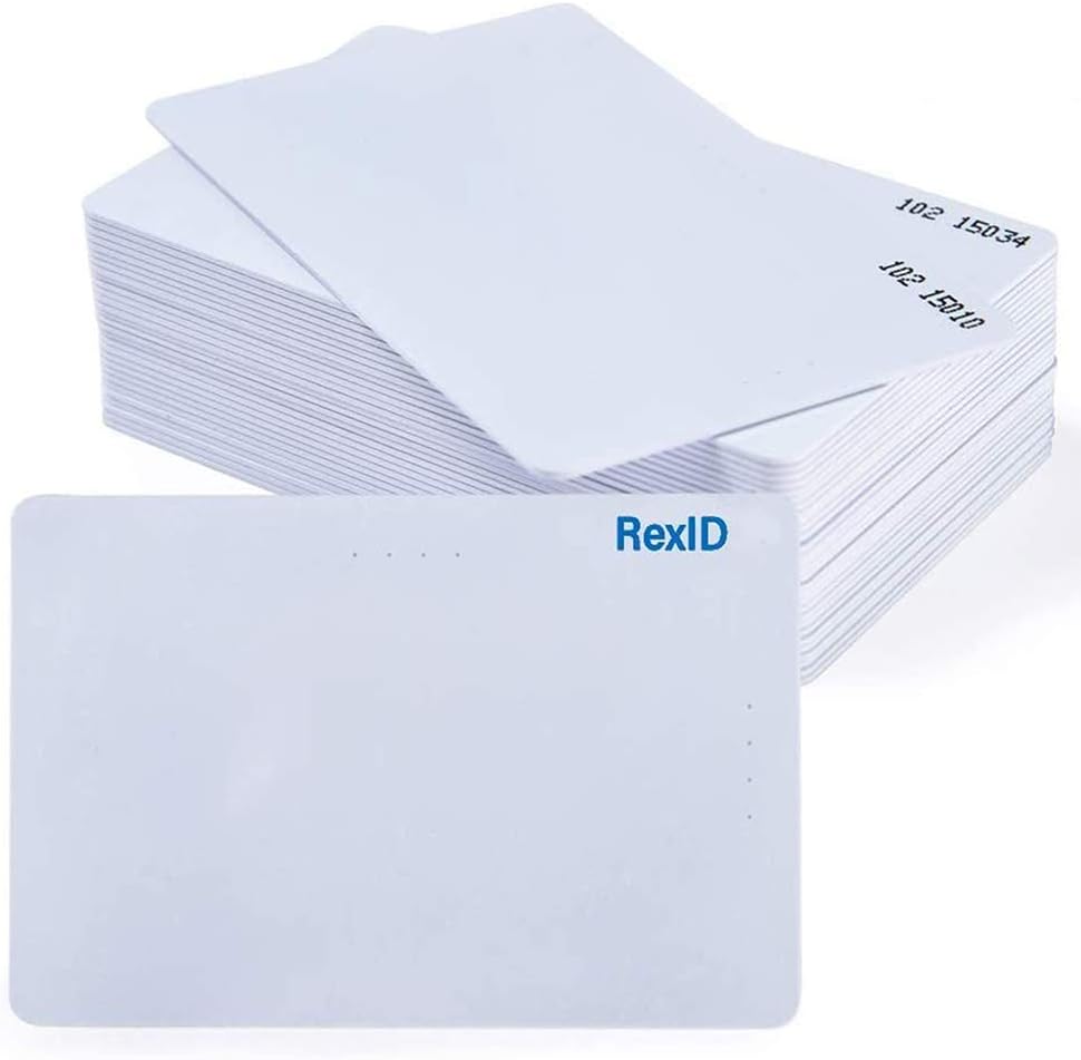 Default Programmed RexID 25 Pack H10301 PVC ISO Proximity Card for Access Control System. Comparable to Standard 26 bit Format for Add-On & Replacement on Current System