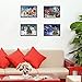 4 Pack Christmas 5D DIY Diamond Painting Full Drill Round, Picture Include Snowflower Christmas Deer Santa Claus Tree of Crystals for Festival Home Wall Decor (Christmas)