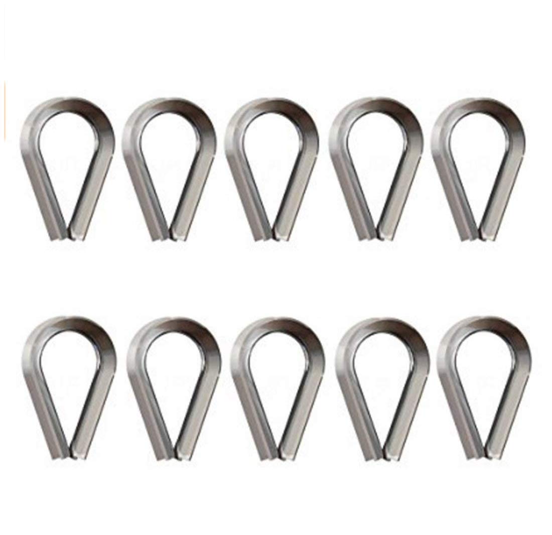 VEDA 10 x M6 Wire Rope Eyelet Thimble Stainless Steel