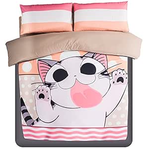 MeMoreCool Home Textile japonés Anime dibujos animados niños juego de