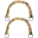 zaoalife 2pcs Simulation Bamboo Bag Handles Replacement, U-Shaped Bamboo Purse Handles Replacement Clutch Bag Handle for Bag Making