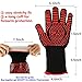BBQ Grill Gloves [1472℉ NEWEST] EN407/EN420 CE Heat Resistant - Oven Silicone Glove Fireproof for Smoker Baking - High-temp Barbecue Grilling Potholders - Heat-insulated Cooking Mitt, X-Long