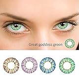 Dickin Multi-Color Cute Contact Lenses Color Blends Cosplay Eyes Cosmetic Makeup Eye Shadow (1 Pair)