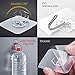 UPINS 24 PCS Adhesive Wall Hooks Heavy Duty Hangers Without Nails Transparent Seamless Hooks Adhesive Toothbrush Holder Utility Hooks for Hanging Bathroom Kitchen Office