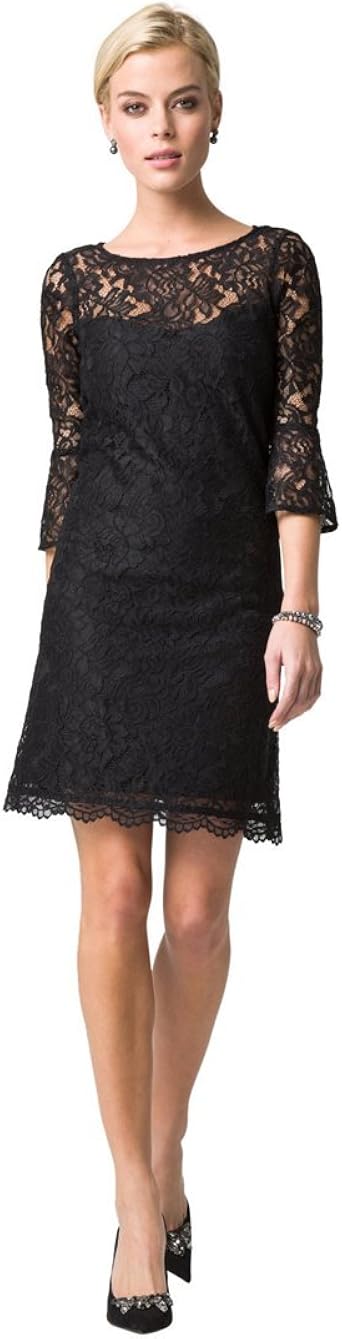 le chateau black lace dress