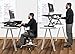 Halter Standing Desk Converter for Computer Laptop or Dual Monitor Adjustable Stand Up Desk for Home Office Sit Stand Desk Riser with Keyboard Tray Black 36 Inches