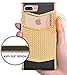 ANSIWEE iPhone 8 Plus Case, iPhone 7 Plus Case, Anti-Slip Shockproof Armor iPhone 7 Plus Protective Defender Case Slim Fit Non-Slip Grip Rubber Bumper Case for iPhone 7/8 Plus 5.5 Inch (Gold)