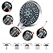 Srmvyd Handheld Shower Head High Pressure 5 Spray Setting Multi-functions Massage Spa 4.2’ Chrome Face Showerheads With Long Shower Hose 6.56 Feet easy to install. …