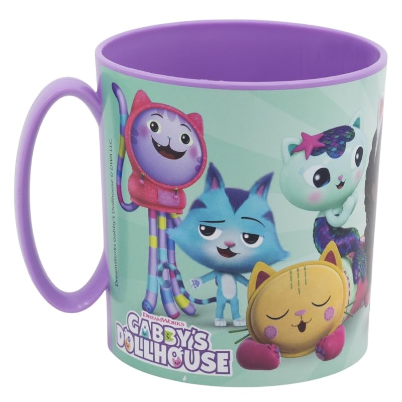Golddunes Kids 2023 Character Licence Mug 350ML Drinking Re-Usable Plastic Cup Microwave Safe (Gabby's Dollhouse) — image 1