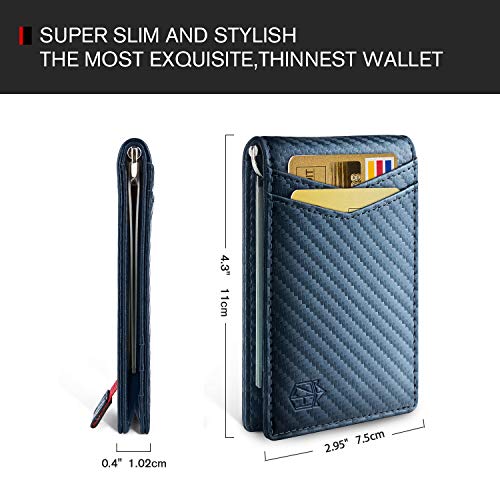 Zitahli Wallet for MenSlim Bifold Front Pocket Wallets with Money Clip