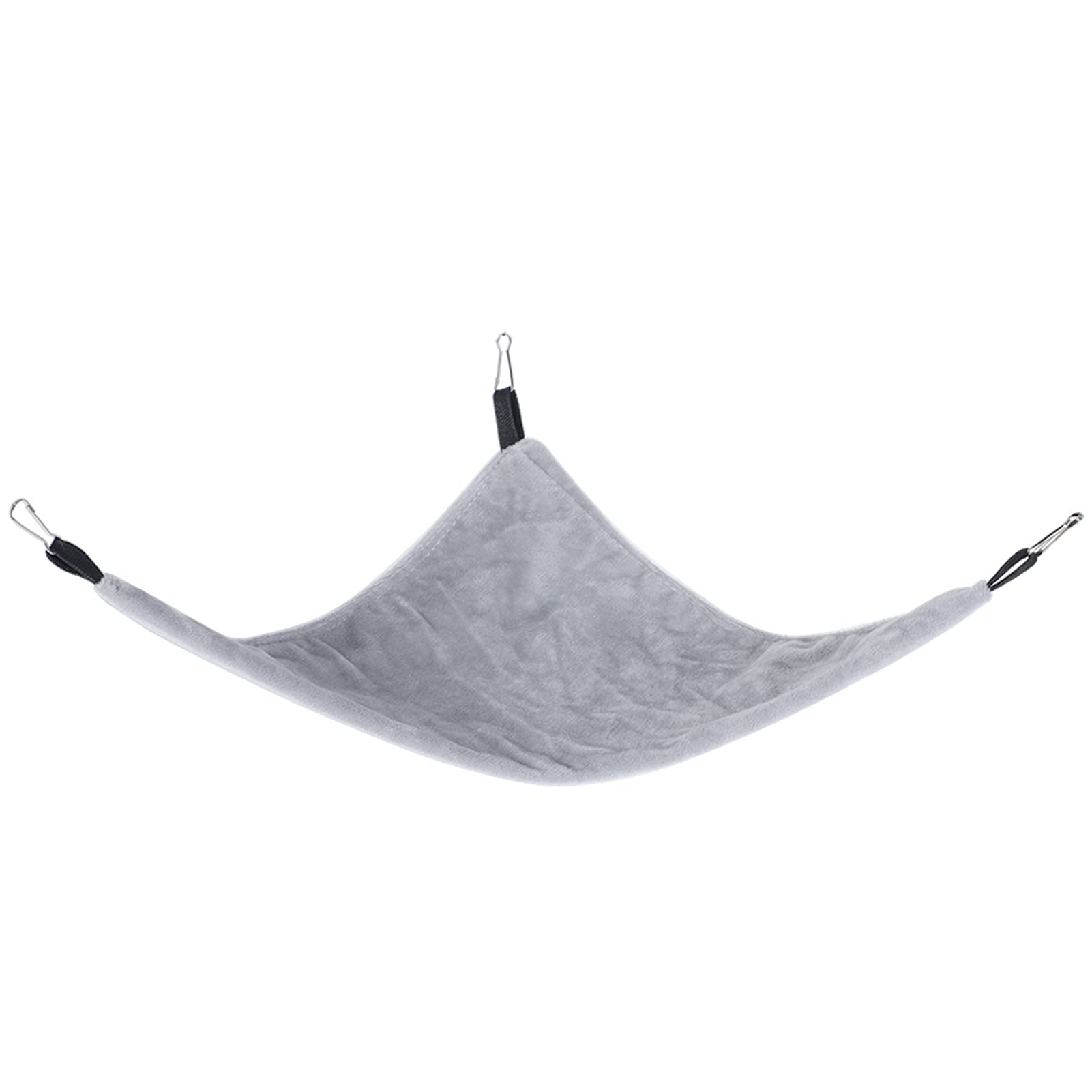 Pssopp Small Pet Hammock Triangle Pet Cage Hammock Hanging Bed Cage Accessories for Sugar Glider Squirrel Hamster Guinea Pig Mice Rats Birds(Grey)