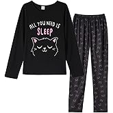 VENTELAN Women Pajamas Cute Christmas Bear Sleepwear Long Sleeve Stripes Loungewear