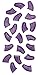 Purrdy Paws 40-Pack Soft Nail Caps for Dogs Claws Purple Holographic Glitter Large