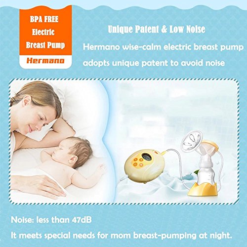 KINYO Electric Breast Pump Portable Breastfeeding Milk Pump with LCD Screen Automatic Massage Function Bpa Free - Thumbnail 2