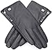 Nappa Leather Zipper Glove For Women, Touchscreen Cold Weather - Thinsulate Lined Gloves - Black - Large