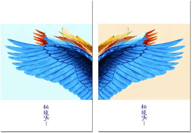 Arte de la Pared Alas de Color Creativas Lienzo Pintura Azul nórdico