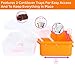 Smores Caddy with TWO FOLDING TRAYS -Smore Box That Keeps Your Marshmallow Roasting Sticks, Crackers, Chocolate Bars Organized -Fire Pit accessories Kit, Campfire Smore Skewers Storage Box(Orange)