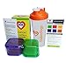 PariInc 21 Day Fix - Essential Package includes 7 Piece Color-coded Portion Control Container Kit plus Protein Shaker cup with Complete Guide