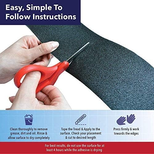 SlipDoctors Anti Slip Stair Tread Nosings in Black, Seam Roller Included, Pack of 5 Adhesive Non Slip Stair Treads - Image 4