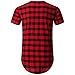 UNRESTRAINED Mens Hip Hop Clothing Side Zipper Tshirt For Men Red M