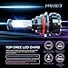 NINEO 9007 LED Headlight Bulbs, CREE Chips, Hi/Lo beam Cool White Conversion Kit 6000K 7,200Lm - 3 Yr Warranty