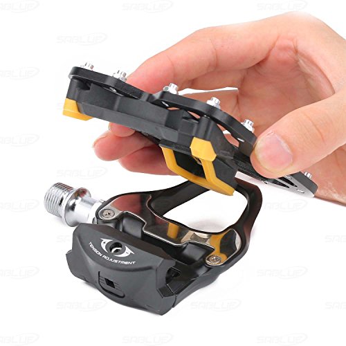 SABLUE Universal Clipless to Platform Adapters Cleats Pedal for SPD Shimano Speedplay Bike Cycle (L-Red) - Thumbnail 7