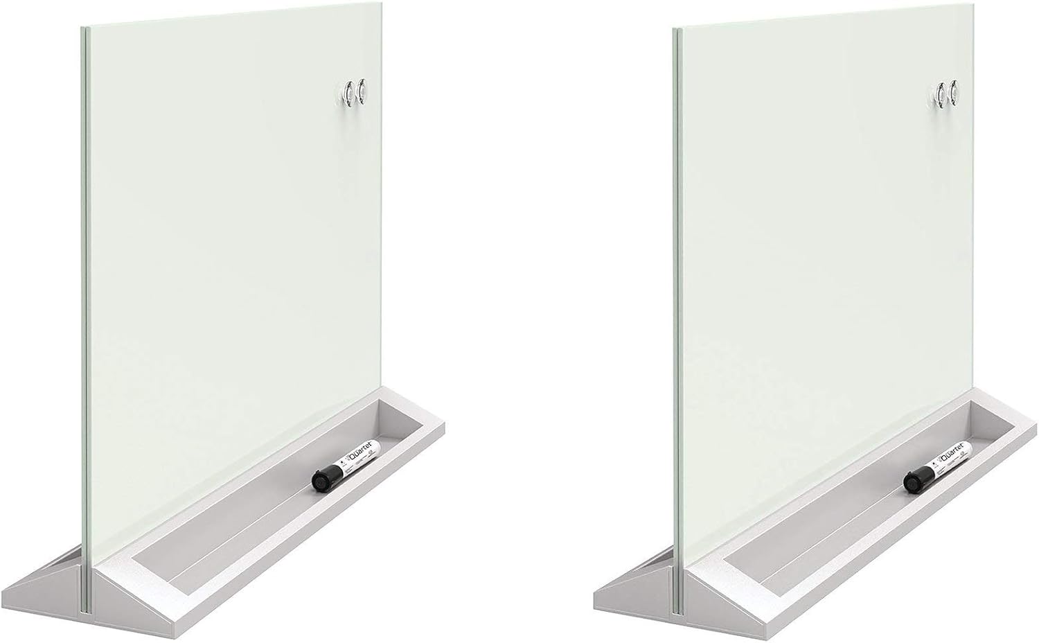 Quartet Glass Whiteboard Desktop Panel, 17" x 23