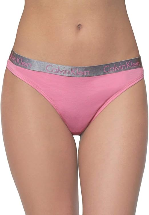 Calvin Klein Mujer QD3539 Bragas Tipo Tanga - Rosado - Large: Amazon.es: Ropa y accesorios