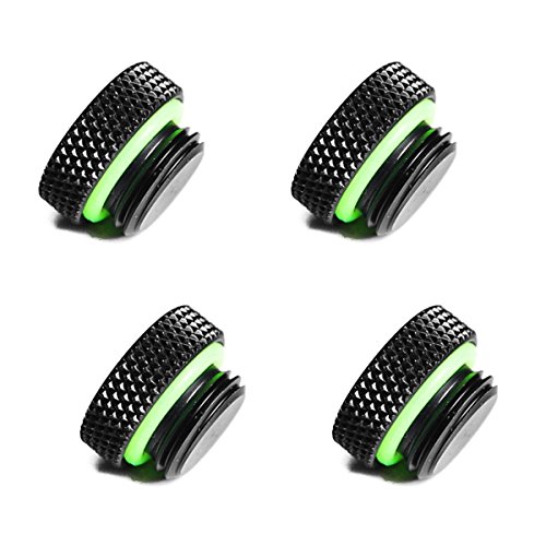 Barrow G1/4" Stop Fitting, Black, 4-Pack