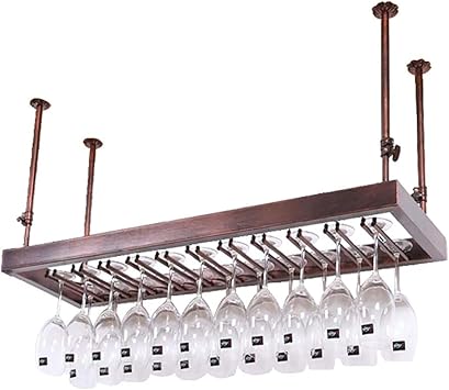 Amazon Com Wine Holder Hanging Red Wine Stemware Racks Ceiling