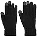DG Hill Warm Texting Gloves For Women, Cable Knit Touchscreen Winter Text Gloves Cute & Cozy Fleece Lining Black One Size
