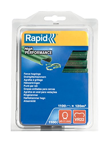 Rapid 40108807 VR22 Heavy Duty Fence Hog Rings - Green (Pack of 1100)