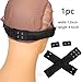 ZigZag Hair 5pcs Adjustable Elastic Band with Hooks for Wigs/Lace Closure/Lace Frontal Sewing Band Black 1.2inch width 9.5inch length (5pcs)