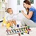 Muyindo Montessori Wood Blocks Puzzle Board Set for Toddler Preschool Kids, Learning & Educational Toys for Number Counting, Colors Stacking, Shape Sorting, Early Education Toy