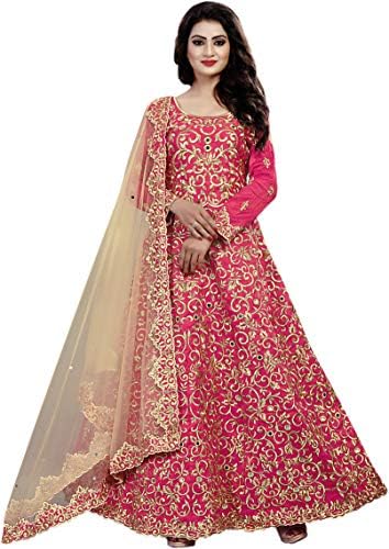 Khileshwai Fashion womens georgette silk lehenga choli red