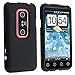 Black Rubberized Hard Phone Cover for HTC EVO 3D Protector Case