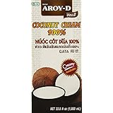 Aroy-D Pure Coconut Cream, 33.8 Fluid Ounce (Pack of 3)