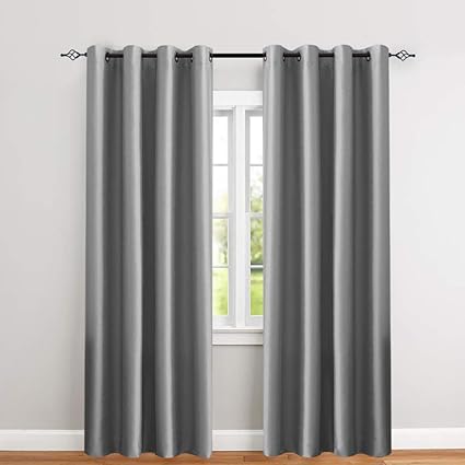 Amazon Com Jinchan Faux Silk Satin Blackout Curtains For Living