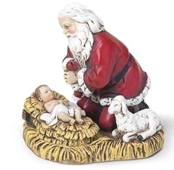 santa and baby jesus ornament