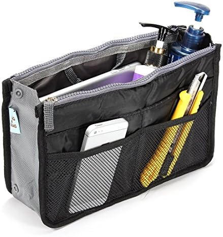 X charmer Handbag Pouch Bag in Bag Organiser Insert Organizer Tidy Travel Cosmetic Pocket (Black)