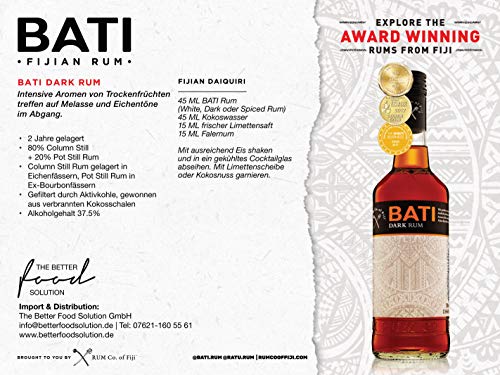 BATI Fiji Rum Set (White, Dark & Spiced) 2 Jahre, 37.5%, 700 ML – Bild 8