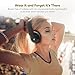 TaoTronics Wireless Headset Over Ear Headphones with Lightweight Memory Foam Ear Pads & Dual 40mm Drivers (3.5mm AUX, On Ear Controls, EQ Bass, 15 Hour Audio Playback)