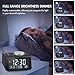 Small Digital Alarm Clock Radio - Dual Alarm, 7 Wake-up Sounds, Display Dimmer, 2 USB Charger, Sleep Timer, Easy to Set, Thermometer, FM Radio Clock w/Battery Backup for Bedrooms, Office, Desk, Travel