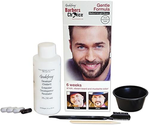Beard &amp; Mustache Color Kit Covers Gray Hairs Up To 6 Weeks - Natural Black