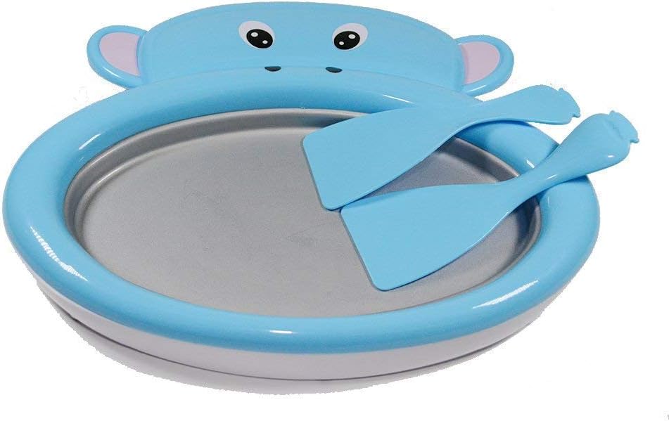 Inllex Cute Cartoon Ice Cream Roll Maker Machine Fried Yogurt Plate Summer Kids Toy Machine DIY Tool