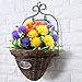 LUCKY SNAIL 6 Pcs Artificial Flowers, Fake Orange Daffodils Flowers, Fake Yellow Hydrangea Flowers, Faux Purple Gypsophila Flowers for Indoor Outside Hanging Planter Home Kitchen Office Wedding Décor