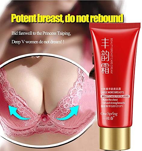 HIGHMIGOU Beauty Cream Moisturizing Smoothing Firming Cream, Breast Enhancement Cream Smooth Big Bust Large Curved Breasts (Red)